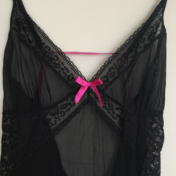 Black Sheer Nightie - Picture 2 of 6